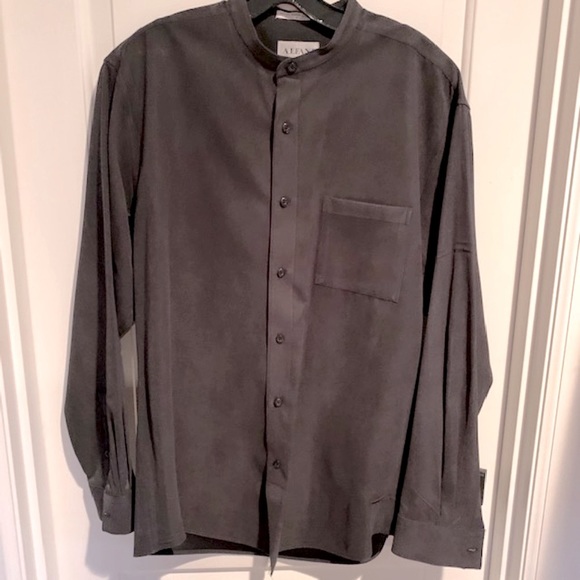 Alfani Banded Collar Dress Shirt - Picture 2 of 6